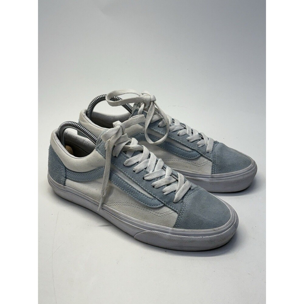 Vans Old Skool Men’s 7.5 Women’s 9 Light Blue White Suede Canvas Skate Shoes